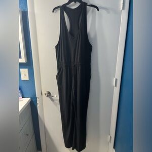 FLX - Travel/Leisure - sleeveless - wide leg, black jumpsuit- L